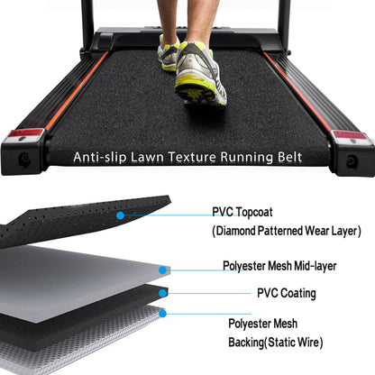 Folding Treadmill Electric Running Machine Walking Jogging Machine With 3 Level