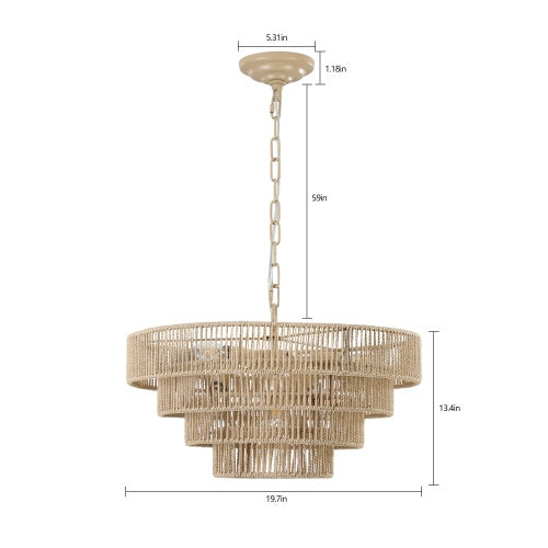 Bohemian Woven Chandelier -Unavailable Platform- Temu