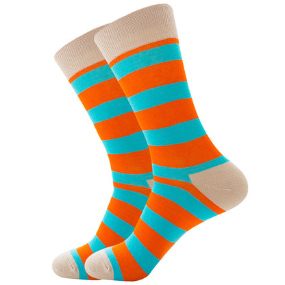 Striped Men And Women Trendy Color Street Cool Tube Socks