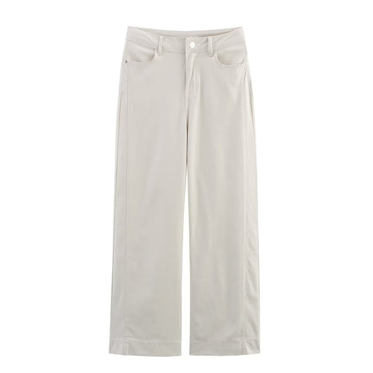 Casual Loose Vintage Commuter Denim Pants withStyle Design Sense