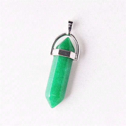 Natural Stone Hexagonal Prism Pendant
