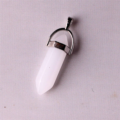 Natural Stone Hexagonal Prism Pendant