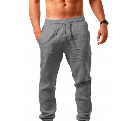 Hip Hop Breathable Cotton Linen Loose Casual Sports Pants