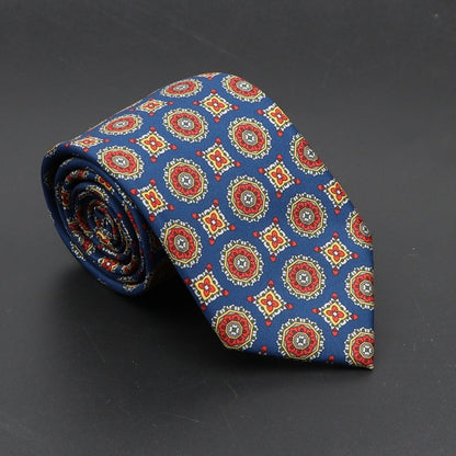 Super Soft Bohemian Silk Ties Men's Fashion 75mm Necktie