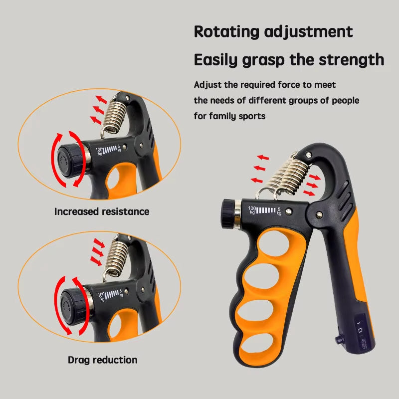 5-100kg Hand Grip Muscle Strengthener Trainer Adjustable Hands Gripper Strength Wrist Weights Expander Gym Exercise Accessories