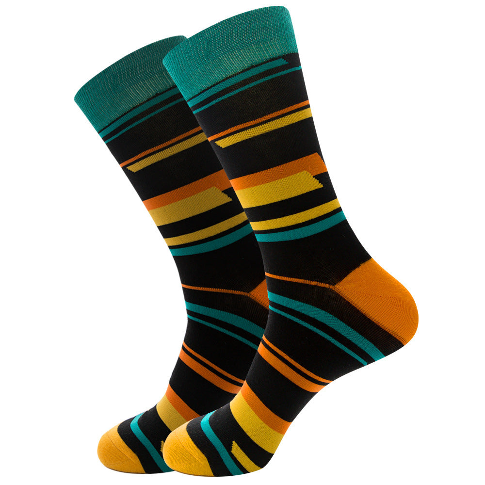 Striped Men And Women Trendy Color Street Cool Tube Socks