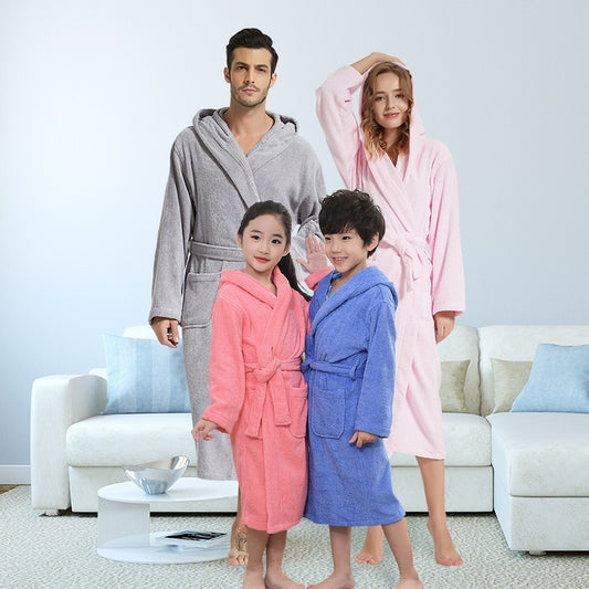 Pure Cotton Hotel Bathrobe Thickening Towel Material Nightgown