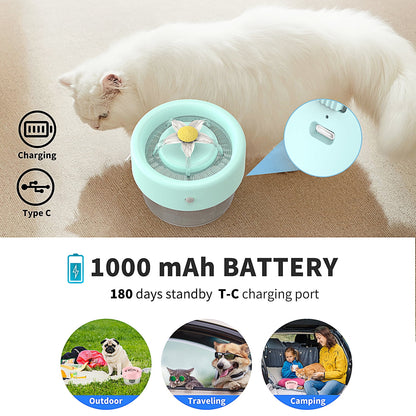 Cat Water Fountain, 1000Mah Battery Pet Water Fountain. Automatic Pet Drinking Fountain, Cat Fountain Blue 35 Oz