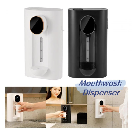 Automatic Mouthwash Dispenser Punch Free Easy To Fill Adjustable Wall Mounted Mouth Wash Dispenser For Hotel Housewarming Gifts