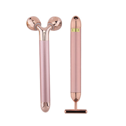 Metal 3D Roller T-shaped Gold Rod Set