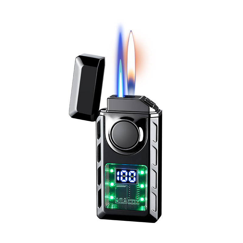 Creative  Intelligent Ignition Power Display Double Fire Cigarette Lighter