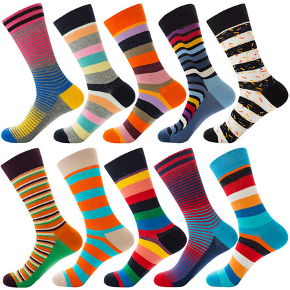 Striped Men And Women Trendy Color Street Cool Tube Socks