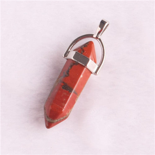 Natural Stone Hexagonal Prism Pendant