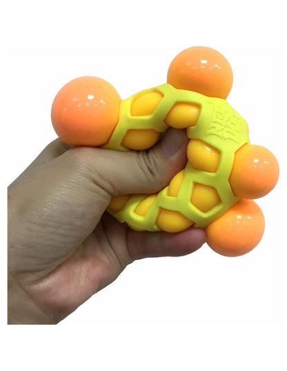 Nee Doh Atomic Squeeze Ball - Novelty Fidget Toy for Children Ages 3 and Up, Available in Multiple Colors