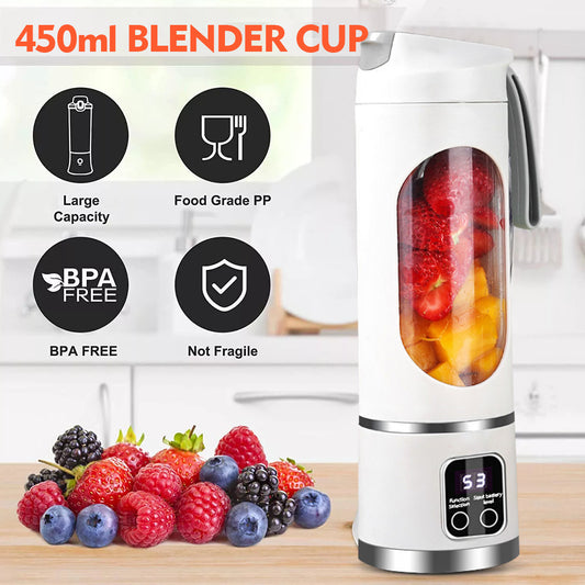 Portable USB Rechargeable Juicer Cup Electric Mixer Blender Smoothie Maker 450ml