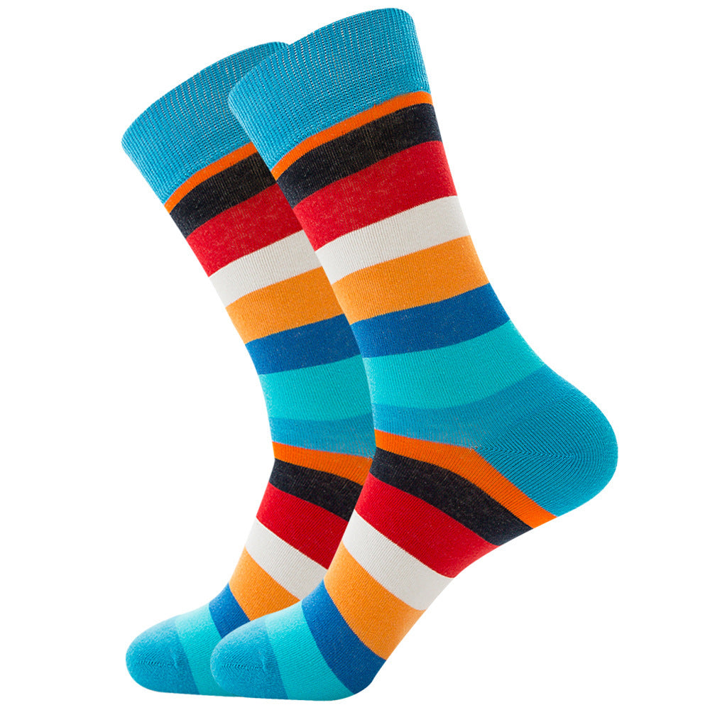 Striped Men And Women Trendy Color Street Cool Tube Socks