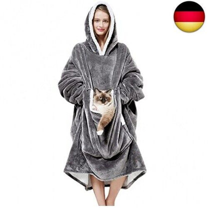 Oversized Hoodie Damen,Weich Flanell Hoodies Decke Damen,Mit Übergroßer T