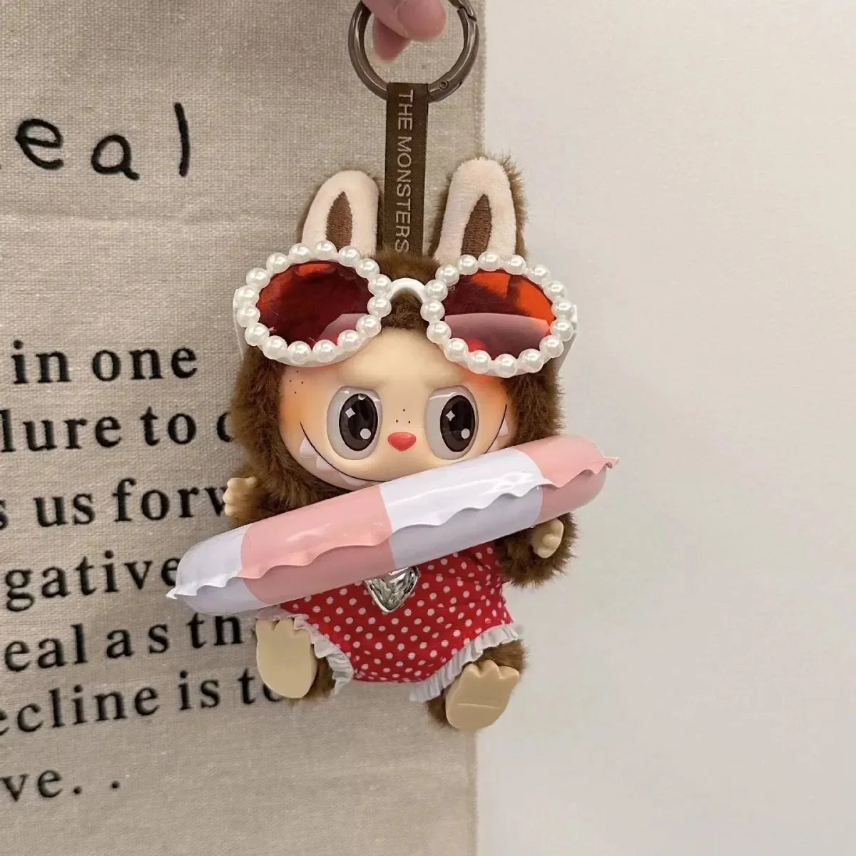 Summer 17cm Labubu Doll Outfits Designer Luxury Labubu Doll Clothes Beach Swimsuit Plush Toys Clothes Labubu Doll Accessories