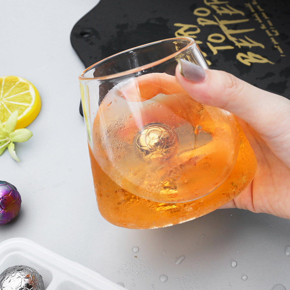 Food Contact Stainless Steel Ice Hockey Football Round Ice Grains Whiskey Ice Tart Metal Quick-Freezing Ball Beer Ice Cubes