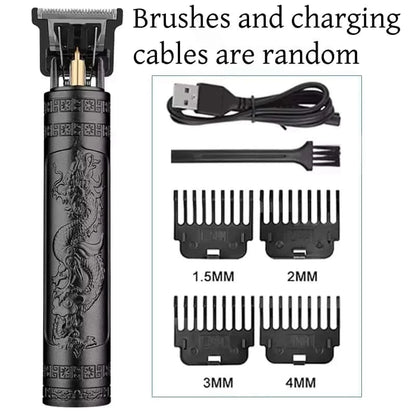 Vintage T9 Electric Hair Cutting Machine Hair Clipper Professional Men Shaver Rechargeable Barber Trimmer for Men Dragon Buddha