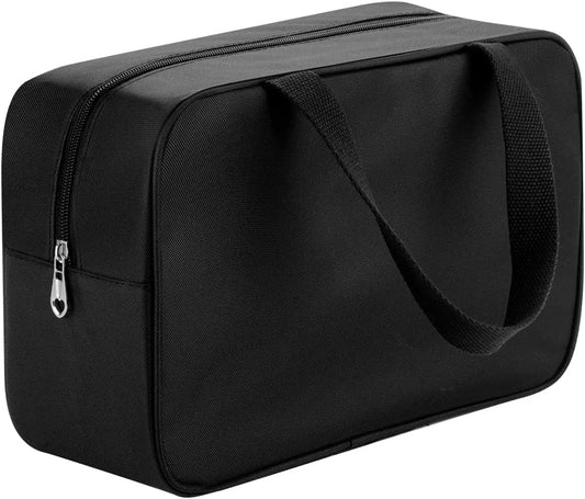 Full Size Toiletry Bag Hand-Held Large Cosmetic Bag Travel Makeup Bag Portable Large Wash Bag Waterproof Toiletry Kit Organizer for Women & Girl (Black)