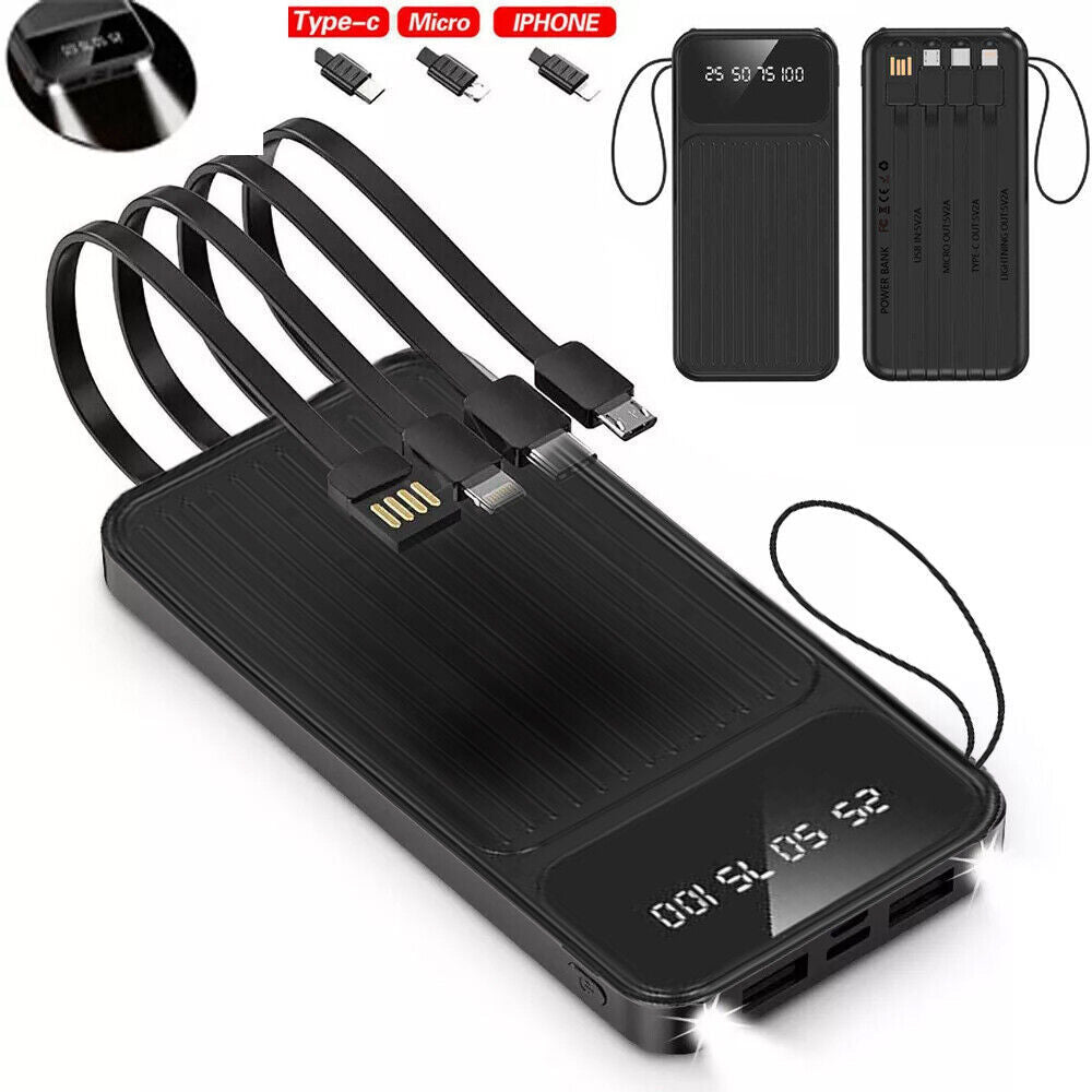 Portable  Power Bank 2 USB LED Fast Charger Battery Suitable For Mobile Phones