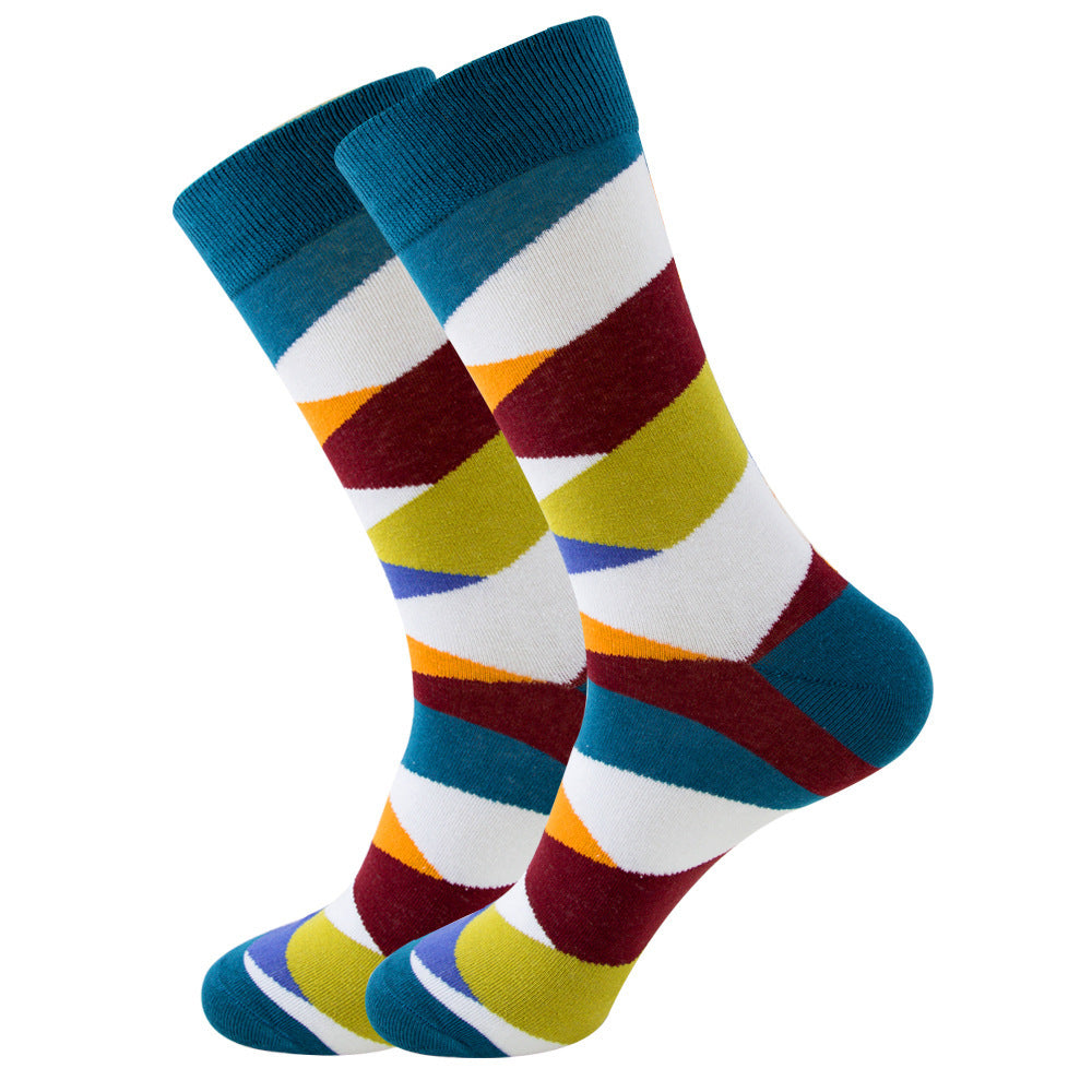 Striped Men And Women Trendy Color Street Cool Tube Socks