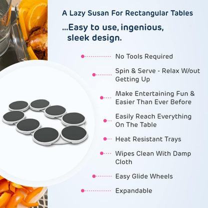 Table Rotating Portable Food Tray