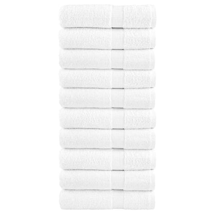 vidaXL Prosoape baie premium SOLUND 10 buc alb 100x150cm 600gsm