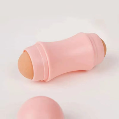 Double Headed Face Oil Absorbing Roller Natural Volcanic Stone Facial Pore Cleaning Oil Removing Massage Body Stick Makeup Face