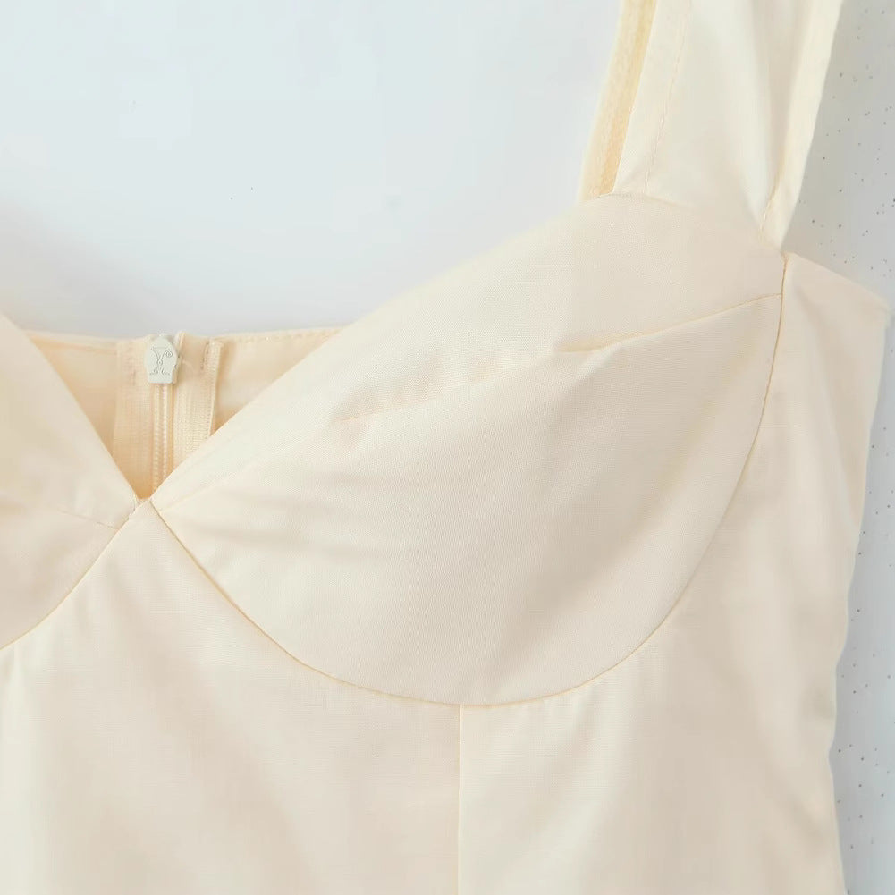 Back Strap Sleeveless Waist Strap Dress