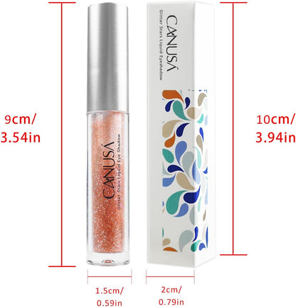 Liquid Glitter Eyeshadow | Long Lasting | Liquid-Type | Quick-Drying | Glitter Eyeshadow That Shimmers like Shattered Glass in Every Angle | 2G/0.07 Fl Oz (Orange)