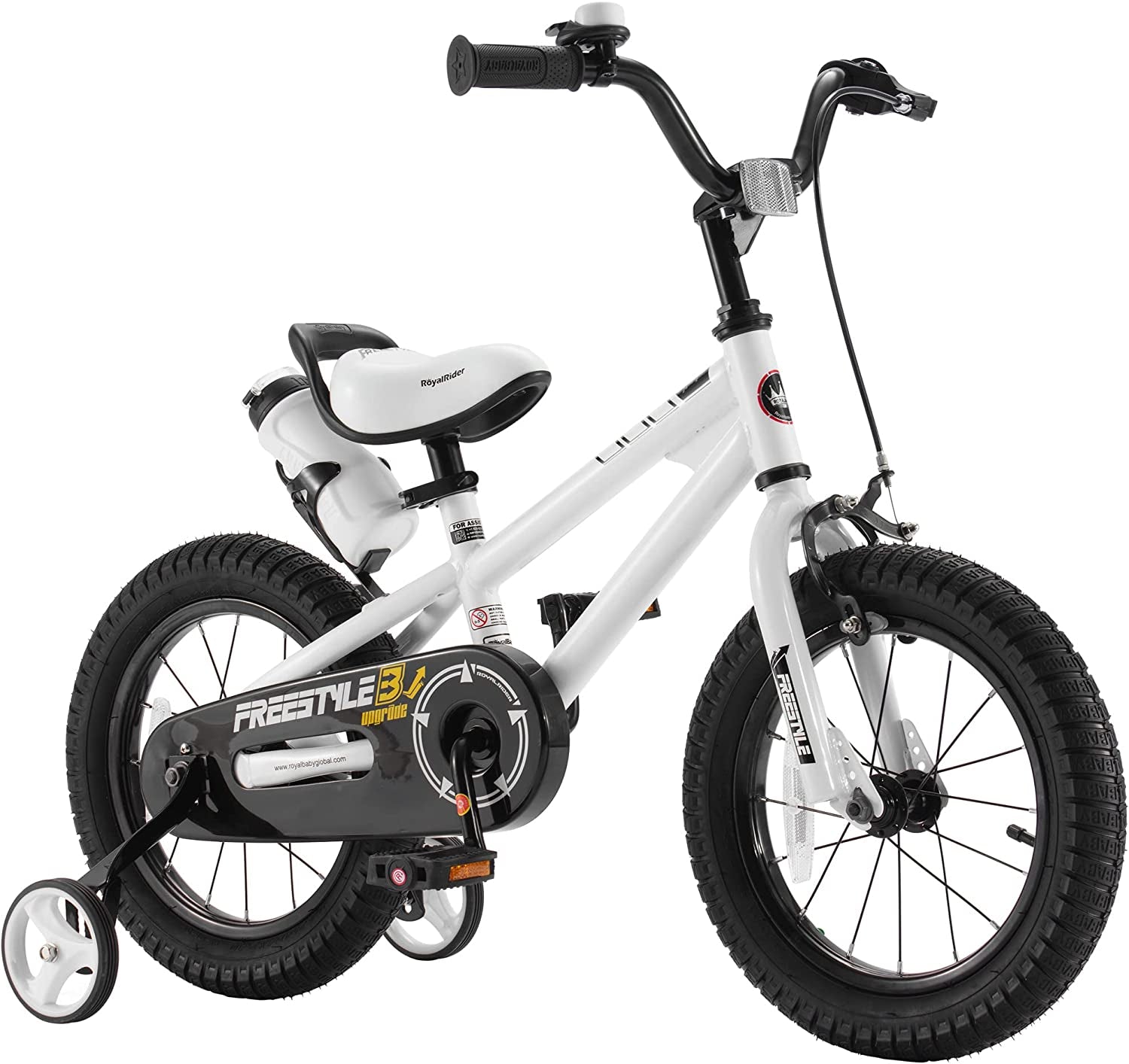 Freestyle Kids Bike 12 14 16 18 20 Inch Bicycle, Training Wheels or Kickstand Available, for Boys Girls Ages 3+ Years, Multiple Colors