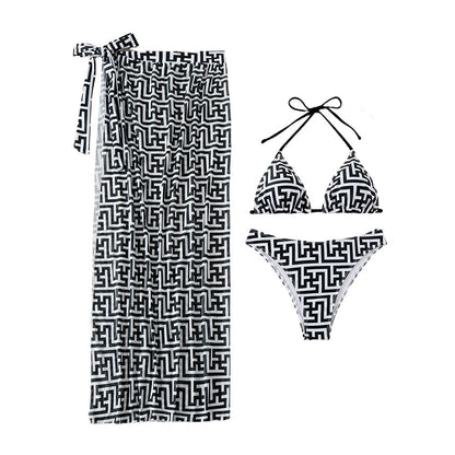 Women's Three-piece Vacation Style Beach Swimsuit