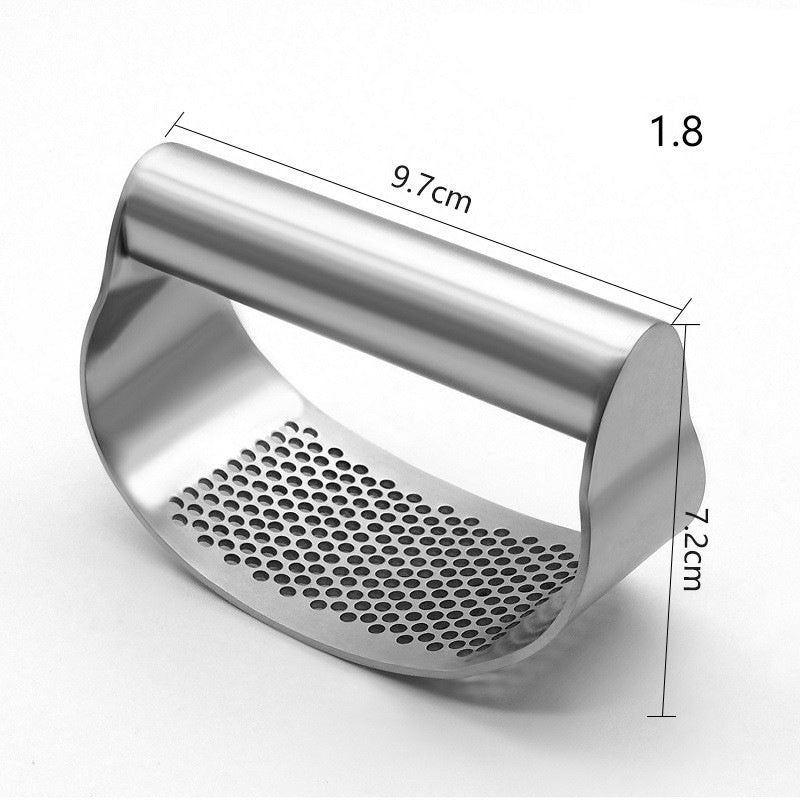 Stainless Steel Garlic Press Manual Mincer Chopping Tools Curve Fruit Vegetable Cooking Kitchen Gadgets