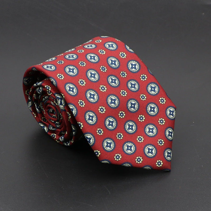 Super Soft Bohemian Silk Ties Men's Fashion 75mm Necktie