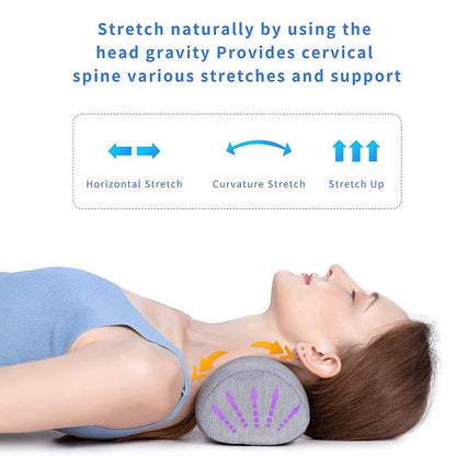 Cervical Pillow Reverse Bow Traction Pillow Memory Cotton Pillow Core Pure Cotton Cover Portable Neck Protection Pillow Cervical Pillow
