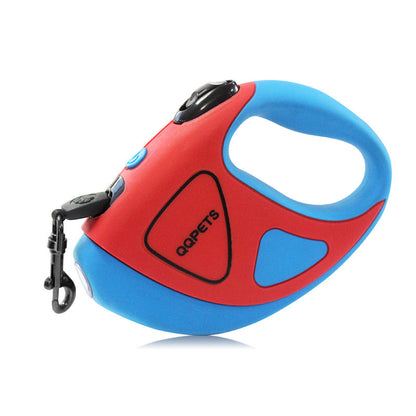 Pet Dog Automatic Retractable Fiber Leash Night Safety LED Shining Automatic Stretching Dog Hand Holding Rope Pet Supplies