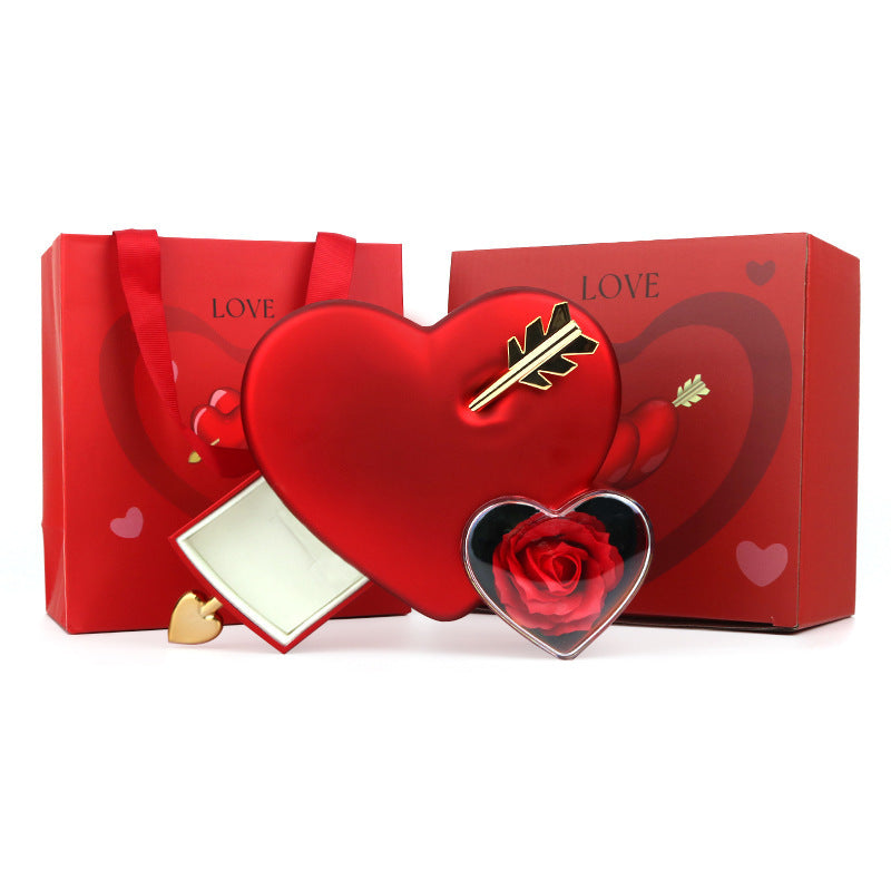 Plastic Double Love Heart-shaped Jewelry Box