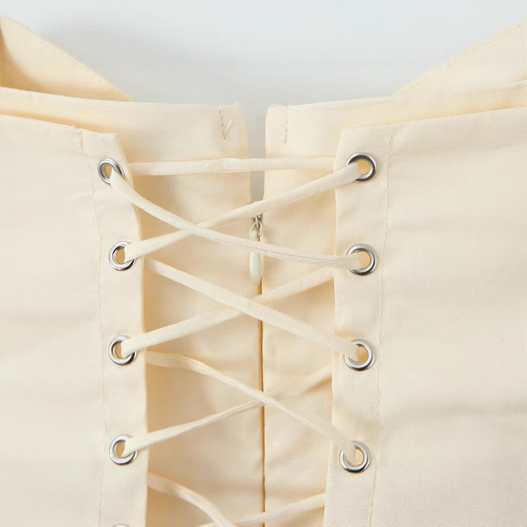 Back Strap Sleeveless Waist Strap Dress