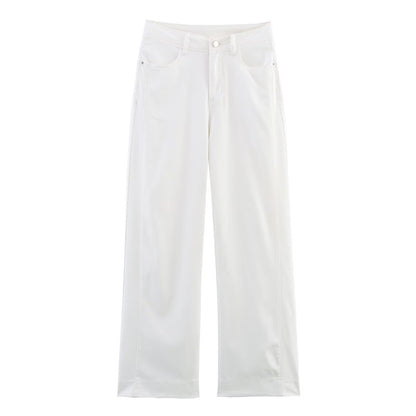 Casual Loose Vintage Commuter Denim Pants withStyle Design Sense