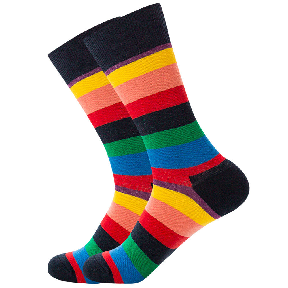 Striped Men And Women Trendy Color Street Cool Tube Socks