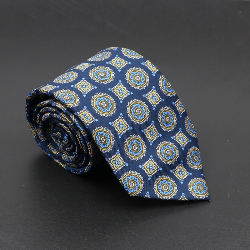 Super Soft Bohemian Silk Ties Men's Fashion 75mm Necktie