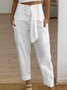 Women's Fashion Casual High Waist Straight Tapered Seventh Pants