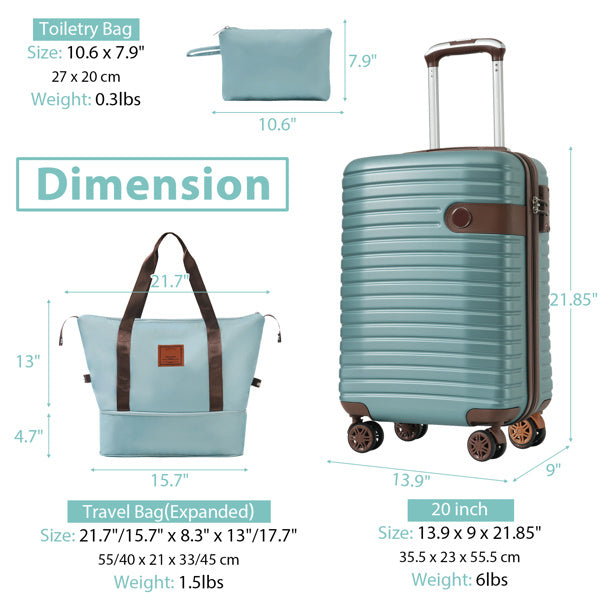 New Luggage Set With 3 ABS Hard Shells