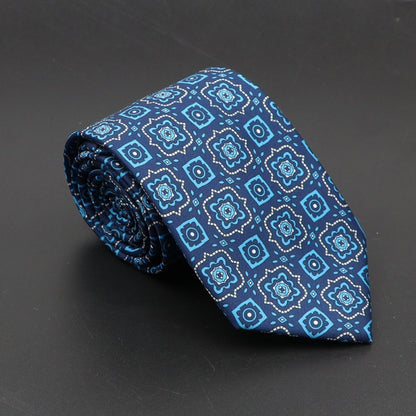 Super Soft Bohemian Silk Ties Men's Fashion 75mm Necktie