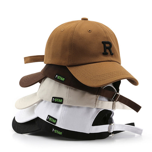 Adjustable Cap Letter R Embroidery Unisex Baseball Cap