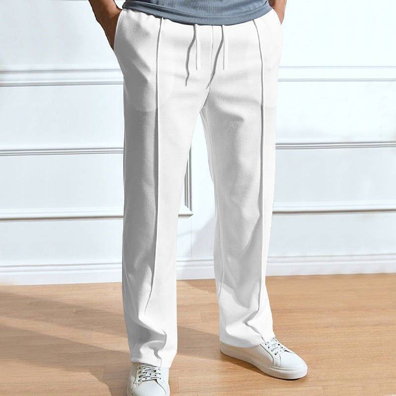 Wear Casual Trousers Loose Tight Rope Straight-leg Trousers In Stock