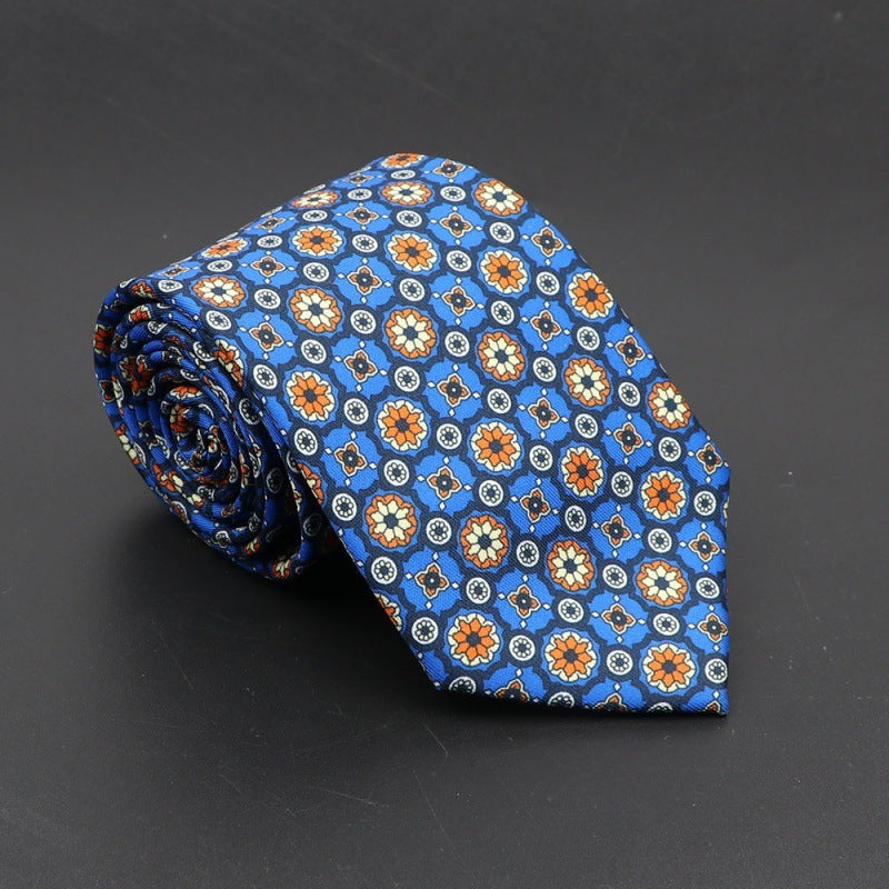 Super Soft Bohemian Silk Ties Men's Fashion 75mm Necktie