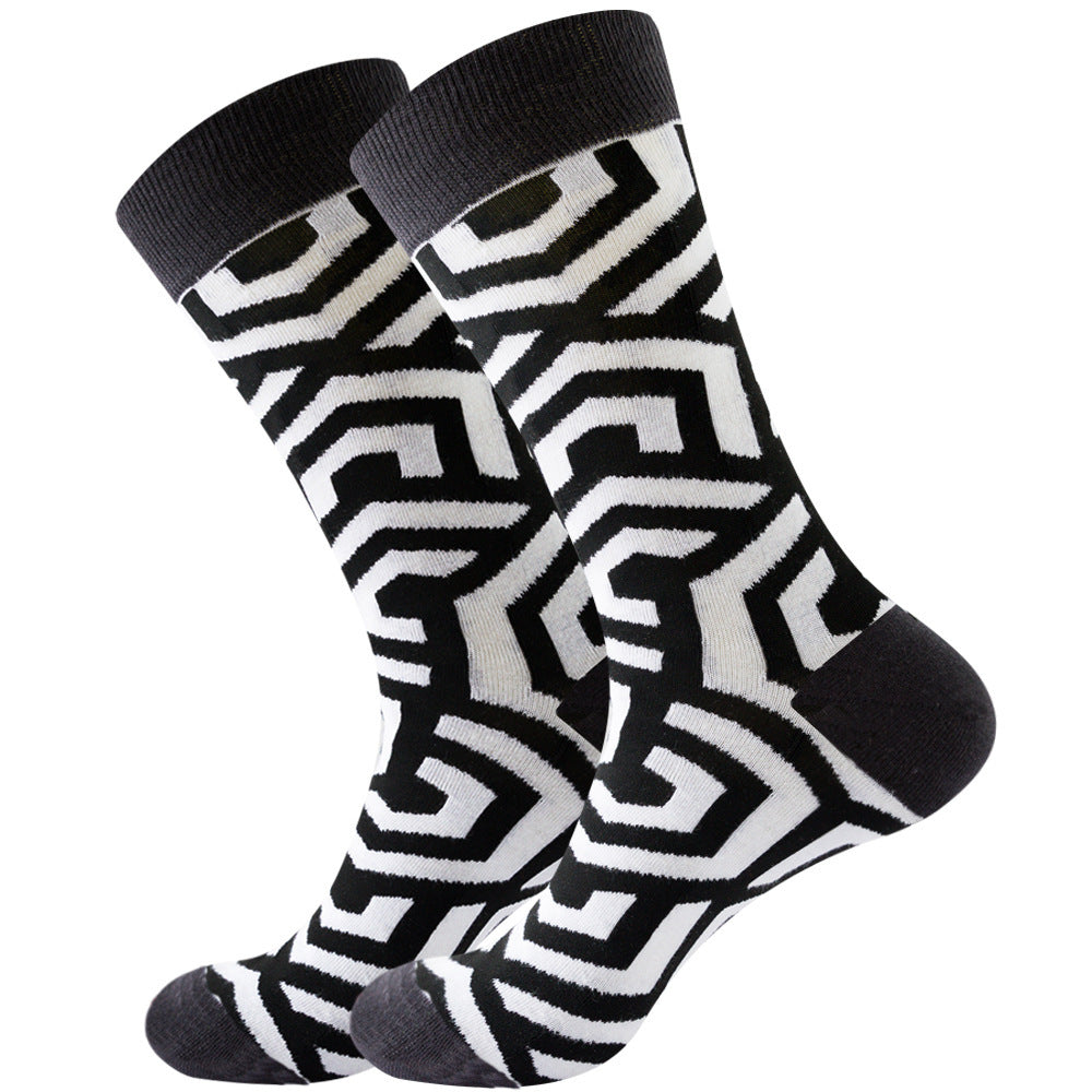 Striped Men And Women Trendy Color Street Cool Tube Socks